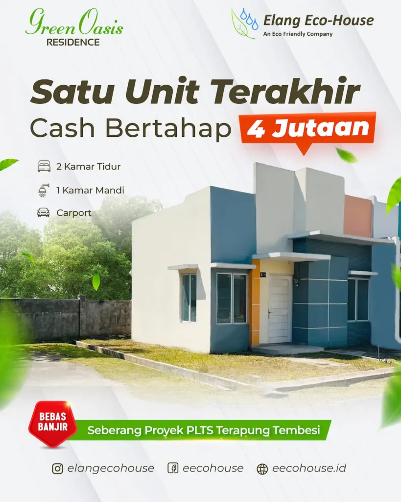 iklan rumah green oasis residence lokasi tembesi, batu aji